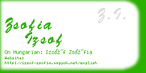 zsofia izsof business card